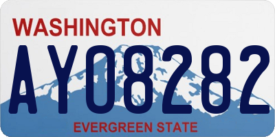 WA license plate AYO8282