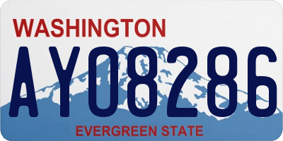 WA license plate AYO8286