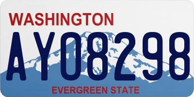 WA license plate AYO8298