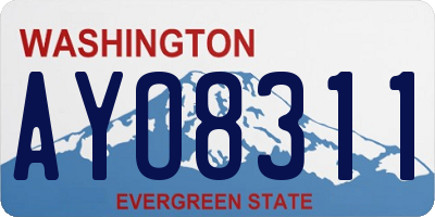 WA license plate AYO8311
