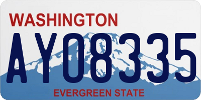 WA license plate AYO8335
