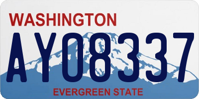 WA license plate AYO8337