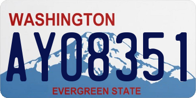 WA license plate AYO8351