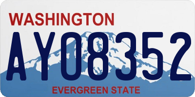 WA license plate AYO8352