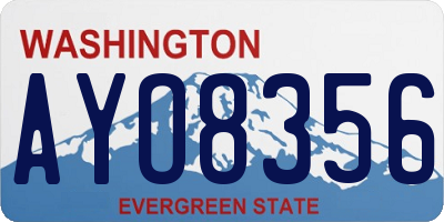 WA license plate AYO8356