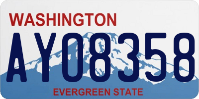 WA license plate AYO8358