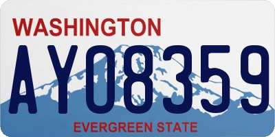 WA license plate AYO8359