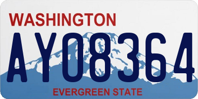 WA license plate AYO8364