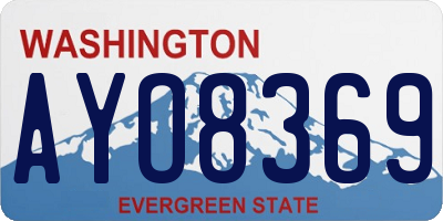 WA license plate AYO8369
