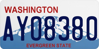 WA license plate AYO8380