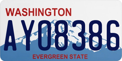 WA license plate AYO8386