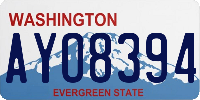 WA license plate AYO8394