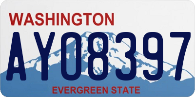 WA license plate AYO8397