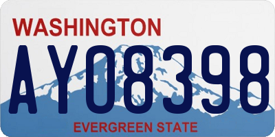WA license plate AYO8398