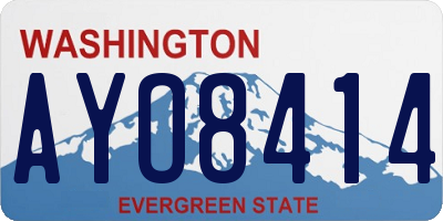 WA license plate AYO8414
