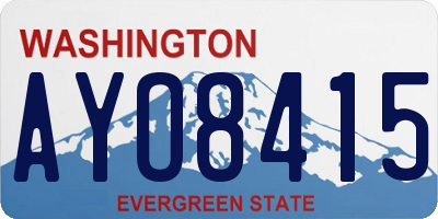 WA license plate AYO8415