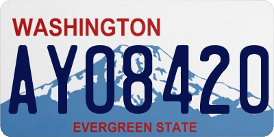 WA license plate AYO8420