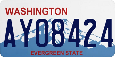 WA license plate AYO8424