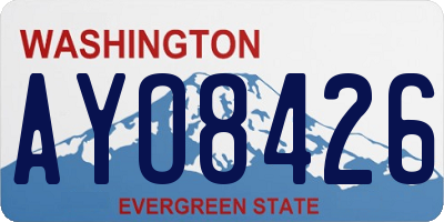 WA license plate AYO8426