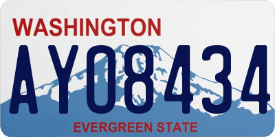 WA license plate AYO8434