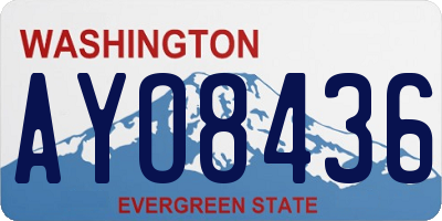 WA license plate AYO8436