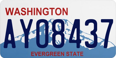 WA license plate AYO8437