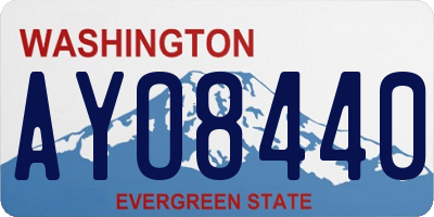 WA license plate AYO8440