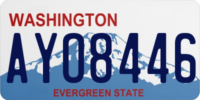 WA license plate AYO8446