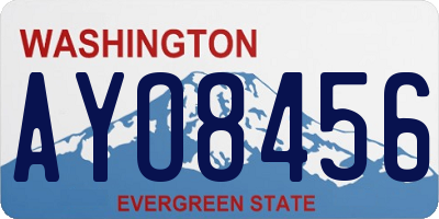 WA license plate AYO8456