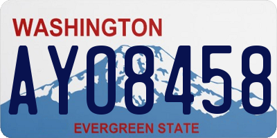 WA license plate AYO8458