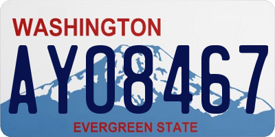 WA license plate AYO8467