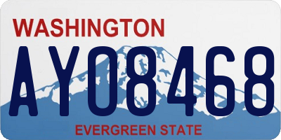 WA license plate AYO8468