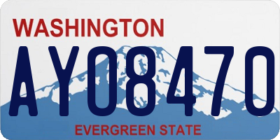 WA license plate AYO8470