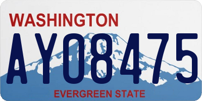 WA license plate AYO8475