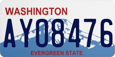 WA license plate AYO8476