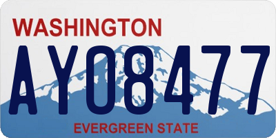 WA license plate AYO8477