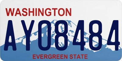 WA license plate AYO8484