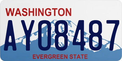 WA license plate AYO8487
