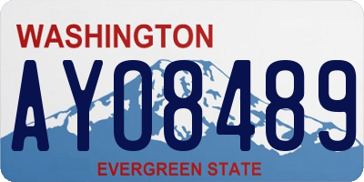 WA license plate AYO8489