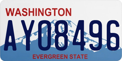 WA license plate AYO8496