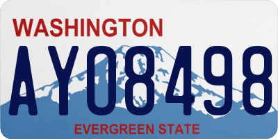 WA license plate AYO8498
