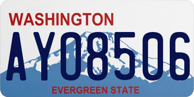 WA license plate AYO8506