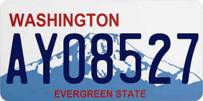 WA license plate AYO8527