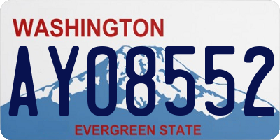 WA license plate AYO8552