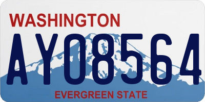 WA license plate AYO8564