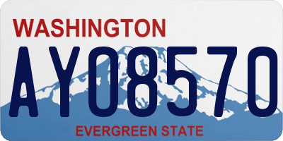 WA license plate AYO8570