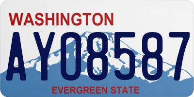 WA license plate AYO8587