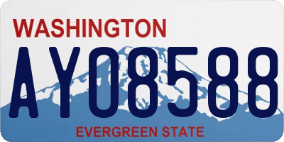 WA license plate AYO8588
