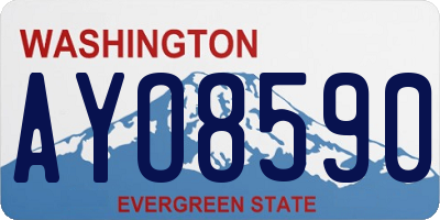 WA license plate AYO8590