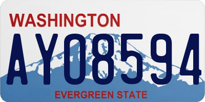 WA license plate AYO8594